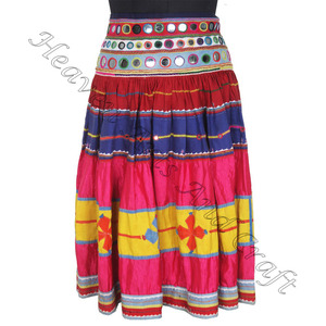 กระโปรงบานจาร่าวินเทจปักลายด้วยมือกระโปรงกุตจิวินเทจสวยงาม - Product Image 2