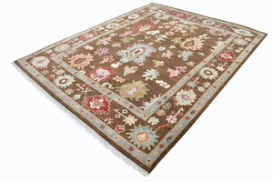 พรมปูพื้นสี่เหลี่ยมขนาดใหญ่สไตล์โมเดิร์นแบบดั้งเดิมพรมขนสัตว์นิวซีแลนด์งานแฮนด์เมดใหม่พรมขนแกะแบบมีความสูงต่ำลายดอกไม้ดีไซน์กลางแจ้งสไตล์วินเทจ - Product Image 4