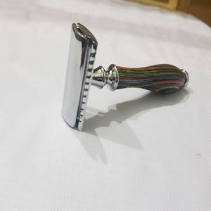 Professional Manufacture Eco-Friendly Safety Razor Double-<b>Edge</b> <b>Metal</b> with Durable Natural Handle for Face Use - Product Image 4