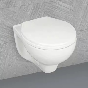 Toilette murale WC de style moderne toilette murale bon marché avec housse de siège à fermeture lente placard à eau blanche en céramique - Product Image 4