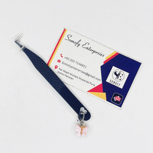 Haute Qualité Marque Privée 90 Degrés Russe Volume Pince À Cils En Acier Inoxydable Greffage Papillon Charme Solide Fibre Pointe - Product Image 5