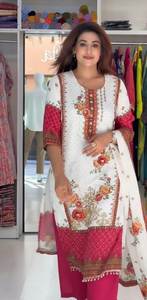 Traje Salwar Kameez para Mujer de India y Pakistán, Estampado Digital, para Fiestas, Todas las Temporadas, Casual, Corte Regular, Materiales Reciclados, Secado Rápido - Product Image 2