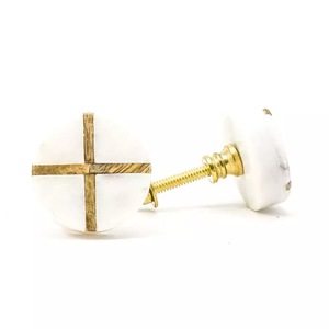 Perilla Redonda para Cajón con Diseño Único de Mármol y Latón Incrustado, Tirador para Gabinete de Cocina Moderna, Dormitorio, Armario, Perillas para Cajones - Product Image 6