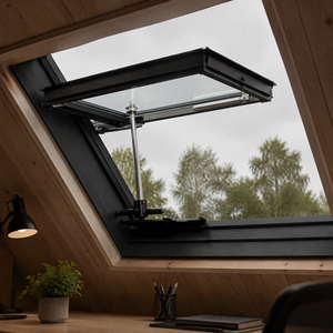 Finestra da Tetto Motorizzata in Alluminio con Vetro a Battente per Ville Moderne e Spazi Residenziali Sottotetti - Product Image 1