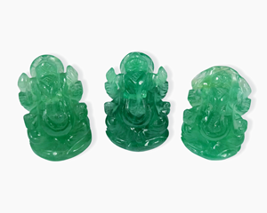 Ganesha-tallado a mano de fluorita Natural, tallado a mano de Ganesha, Señor Ganesha Idol en cristales y piedras preciosas, Chakra Reiki - Product Image 4