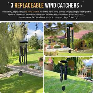 Carillon à vent de grande taille, à haute densité, pour l'extérieur, carillon à vent à son profond, carillons à vent, jusqu'à 35 pouces - Product Image 6