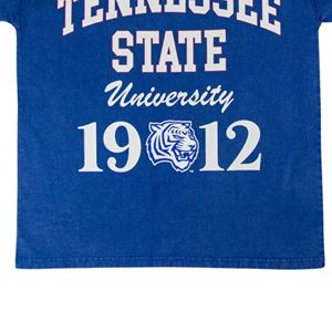 เสื้อยืดแขนสั้นของผู้ชายสำหรับมรดกของมหาวิทยาลัยของรัฐเสื้อยืดผ้าเทอร์รี่ระบายอากาศแนววินเทจผ้าพิมพ์ลายด้านหน้า - Product Image 6