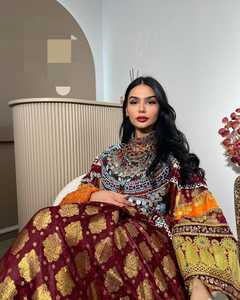 Robes afghanes Kuchi Tribal pour femmes 100% Tissu de haute qualité Robe de mariée pour femmes Décoration en dentelle Vêtements pour femmes afghani - Product Image 4