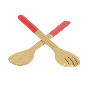 ชุดเสิร์ฟสลัดไม้ไผ่ปั่นคุณภาพระดับพรีเมียมเครื่องใช้ในครัวสุดชิคเป็นมิตรกับสิ่งแวดล้อมสำหรับการรับประทานอาหารที่หรูหราขายส่งจากโรงงานเวียดนาม - Product Image 6