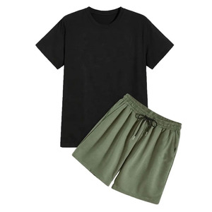 Vêtements décontractés 2 pièces Shorts pour hommes et femmes T-shirts en jersey de coton - Product Image 2