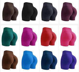 Pantalon de sport taille haute pour femme Short de yoga respirant à séchage rapide avec scrunch Butt Design Couleur unie Vente en gros Respectueux de la peau - Product Image 2