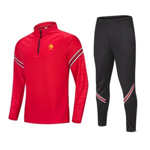Traje de entrenamiento clásico al por mayor, ropa deportiva informal con media cremallera, chándal deportivo a rayas con bloqueo de Color para niños, conjuntos deportivos - Product Image 3