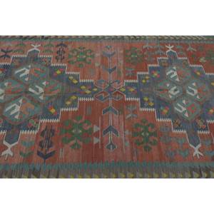 Alfombra verde naranja Kilim de área grande, 5,6x10,7 pies, tejido plano turco, respaldo de látex de lana para pasillo, habitación rectangular, modelo de habitación, alfombra - Product Image 5