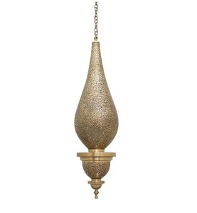 Lámpara de linterna de lujo colgante de lujo con acabado dorado clásico para decoración del hogar - Product Image 1