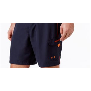 Slip da bagno sportivo Speedo da uomo blu navy-arancione, taglia S, sexy, in poliestere ed elastan, stampato, per la spiaggia - Product Image 3