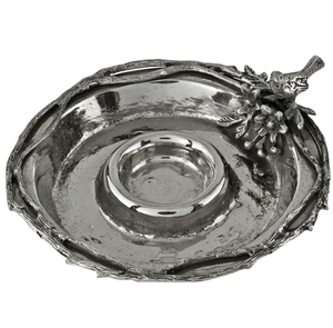 Plateau à trempettes et à croustilles en aluminium Plateau de service classique Forme arrondie Fait à la main Plateaux de service de qualité durable Arrivée à chaud - Product Image 6