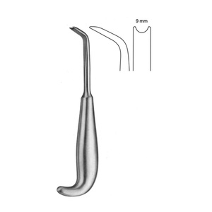 HARGIS Instruments chirurgicaux raspatoires coudés 19cm 9mm en acier inoxydable de haute qualité et base métallique d'outils chirurgicaux - Product Image 3