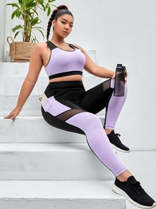 Combinaison de sport de fitness pour femmes 2 pièces haut court ensemble de yoga fitness course à pied vêtements de sport femme ensemble de jogging - Product Image 4