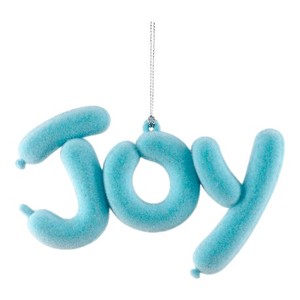 Decoración Navideña Popular para el Hogar, Globo Acrílico de Terciopelo Rosa Macaron con la Frase 'Felicidad y Alegría' - Product Image 3