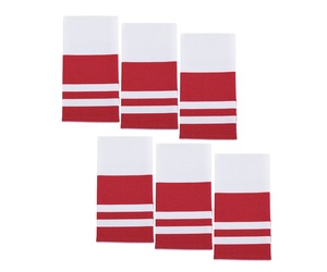 Lot de 12 serviettes brodées personnalisables en coton recyclé, faites à la main, style carré vintage, réutilisables pour la maison ou l'avion - Product Image 6