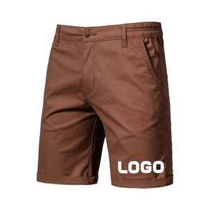 Shorts de sport de golf pour hommes, style tendance, taille mi-haute, avec fermeture à boutons, logo personnalisé, respirant, 100% coton, pantalons pour hommes - Product Image 3