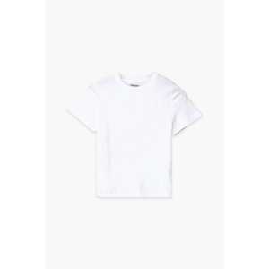 T-shirt blanc décontracté pour garçons avec col en O Logo personnalisé imprimé manches courtes tissu compressé grande taille - Product Image 3