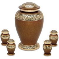 Urna de Aluminio Elegante de Excelente Calidad, Moderna con Acabado Craquelado, Cilíndrica para Cenizas Funerarias, Impresión Personalizada, Hecha a Mano, Portátil