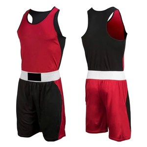 Tenues de boxe pour hommes avec logo frontal, en spandex/polyester, légères, séchage rapide, respirantes, meilleures ventes, faible MOQ - Product Image 4