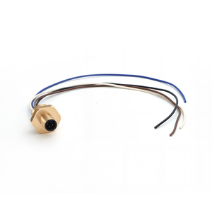 KRONZ Macho Receptáculo Brida <span class=keywords><strong>M12</strong></span> <span class=keywords><strong>Conector</strong></span> circular 1/2 "NPT Voltaje de <span class=keywords><strong>4</strong></span> <span class=keywords><strong>pines</strong></span> 300V AC/DC Montaje en Panel de metal <span class=keywords><strong>Conector</strong></span> de cable <span class=keywords><strong>M12</strong></span> - Product Image 1