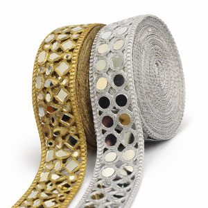 Dentelles brodées à la main avec des perles et des fils métalliques, garniture décorative sexy pour vêtements et bordures textiles - Product Image 1