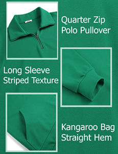 Half <b>Zip</b> <b>Men's</b> Pullover <b>Fleece</b> Sweatshirts Multi Color Oversized Stand Collar <b>Quarter</b> Zipper Sweatshirts for Sale in Bulk OEM - Product Image 4