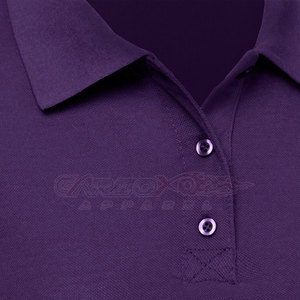 T-shirt décontracté ajusté pour femme, couleur unie personnalisable, respirant, en maille polyester/coton, séchage rapide, écologique - Product Image 5