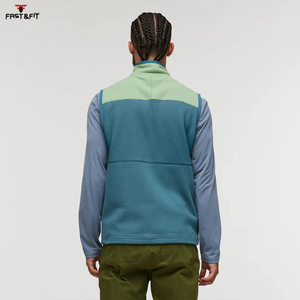 Chaleco Polar de Lana Transpirable al por Mayor para Hombre, Cálido, con Cierre Completo, Cuello Alto, Chaqueta sin Mangas de Otoño, Logotipo Frontal, Impermeable - Product Image 2