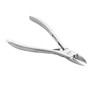 Juego de manicura profesional de envío rápido, pinza para cutículas de uñas de acero inoxidable con empujador, cortadores encarnados para uñas de los pies, podología - Product Image 5