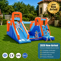 Château gonflable à faible MOQ pour enfants, avec installation rapide, toboggan aquatique inclus, pour jardin et maison