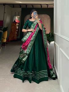 Dernier concepteur Coton Soie Patola Imprimé Et Gamthi Work Design lahenga choli Fournisseur De Surat - Product Image 5