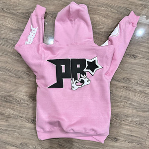 Sweat à capuche 100% coton personnalisé 350GSM polaire brossée surdimensionné hiver pull style bouffée imprimé conception de logo personnalisé - Product Image 4