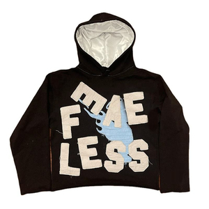 Sweat à capuche décontracté pour femmes Design tie-dye en détresse avec tissu à tricoter lavé et applications d'hiver - Product Image 1