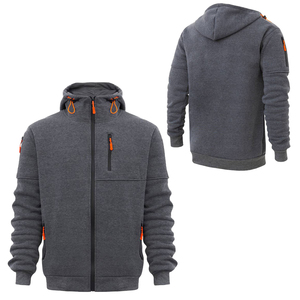 Vente en gros 100% sweats à capuche en molleton de coton pour hommes sweats imprimés poids lourd fermeture éclair complète cordons respirants bloc de couleur - Product Image 1