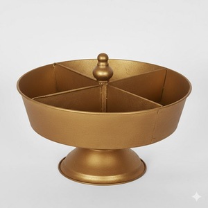 Base de Metal con Recubrimiento de Polvo Dorado Antiguo para Cubiertos, Organizador de Cubiertos para Encimera - Product Image 1