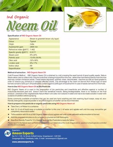 Huile de neem pure soluble dans l'eau de qualité agricole de qualité supérieure avec émulsifiant pour usage agricole - Product Image 2