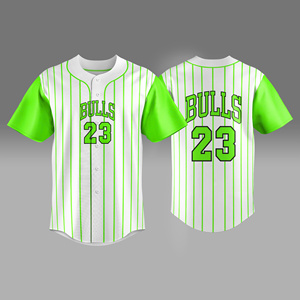 Vêtements de sport de baseball confortables conçus sur mesure, maillot de baseball sérigraphié à motifs rayés pour adultes - Product Image 5