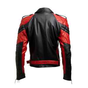 Veste en cuir véritable pour homme, manteau matelassé, cadeau pour motard classique, style universitaire, veste en cuir pour camionneur - Product Image 6