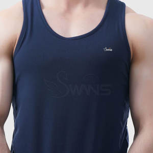 เสื้อกล้ามคอกลมแขนกุดสำหรับผู้ชายเสื้อผ้าออกกำลังกายในยิมหรือโยคะระบายอากาศได้ดีดีไซน์ล่าสุด - Product Image 4