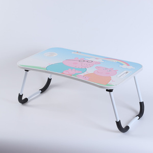 Çok fonksiyonlu ayarlanabilir ahşap alüminyum laptop standı yatak küçük masa standı çocuklar bilgisayar masası taşınabilir katlanır dizüstü bilgisayar masası - Product Image 6