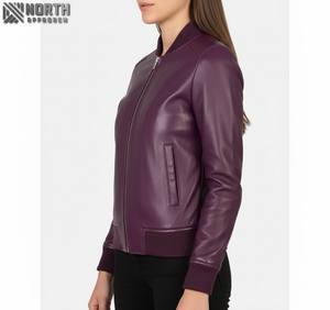 Prix raisonnable dernière conception meilleure qualité personnalisé mouton Nappa corps en cuir manches Letterman Varsity vestes pour femmes dames - Product Image 6