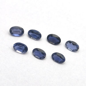 Iolite naturelle 6x4mm facette ovale 0.4 cts Iroc ventes haute qualité iolite bleue pierres précieuses en vrac fabricant et grossiste - Product Image 4