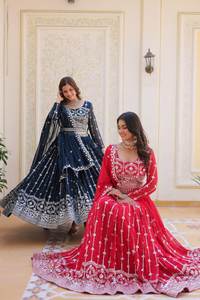 Exclusive Quality Georgette Embroidery Party Wear Lehenga Choli for Wedding Heavy <b>Flare</b> <b>Skirt</b> Stylish Dupatta with Fancy Lace - Product Image 6