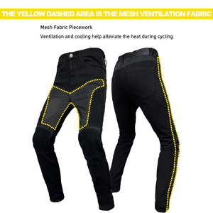 Jeans de moto pour hommes, pantalon en denim avec protections amovibles, maille respirante, séchage rapide, vêtements de tourisme - Product Image 3