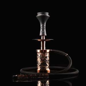 Narghilè Portatile Mini Chicha Originale in Acciaio Inossidabile El <span class=keywords><strong>Chapo</strong></span> di Alta Qualità, Satinato, Ecologico, con 1 Tubo, Altezza 35cm, Confezione Regalo - Product Image 3